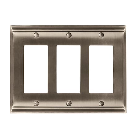 Amerock Candler 3 Rocker Satin Nickel Wall Plate 1906900